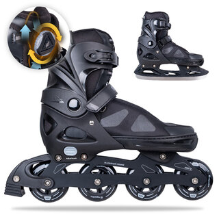 Korcsolya  2az1-ben inSPORTline Noctys, tekerős rögzítés, Comfort Fit, Micro Lock, Fényvisszaverő elem