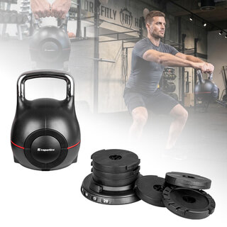 Állítható inSPORTline Xtrabell harangsúly 2-20 kg, 7 súly-állítási lehetőség, acél-öntvény, 2kg-5kg-8kg-11kg-14kg-17kg-20kg, minimalista design