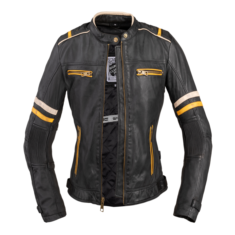 Női motoros bőrkabát W-TEC Traction Lady fekete XS termék 2. képe