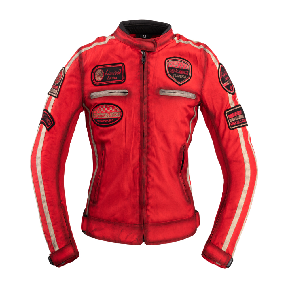Női motoros kabát W-TEC Virginia piros XL