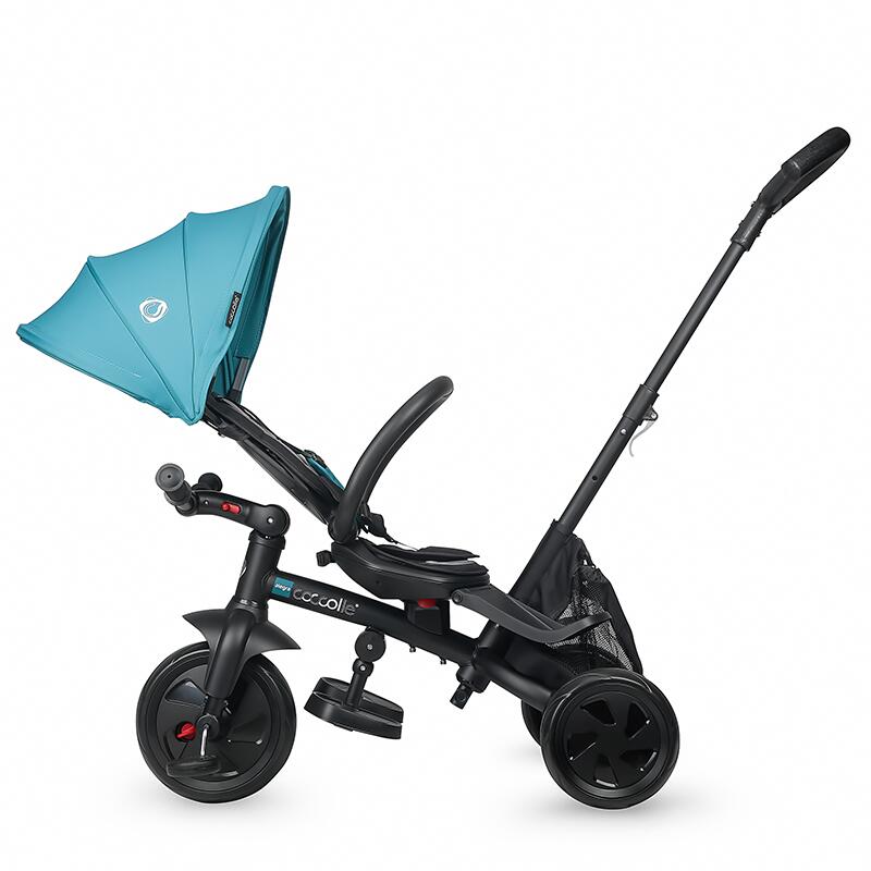 Háromkerekű babakocsi tolórúddal Coccolle Alegra  Turquoise Tide termék 2. képe