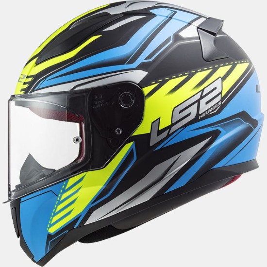 LS2 FF353 RAPID GALE MATT BLACK BLUE YELLOW bukósisak S termék 2. képe