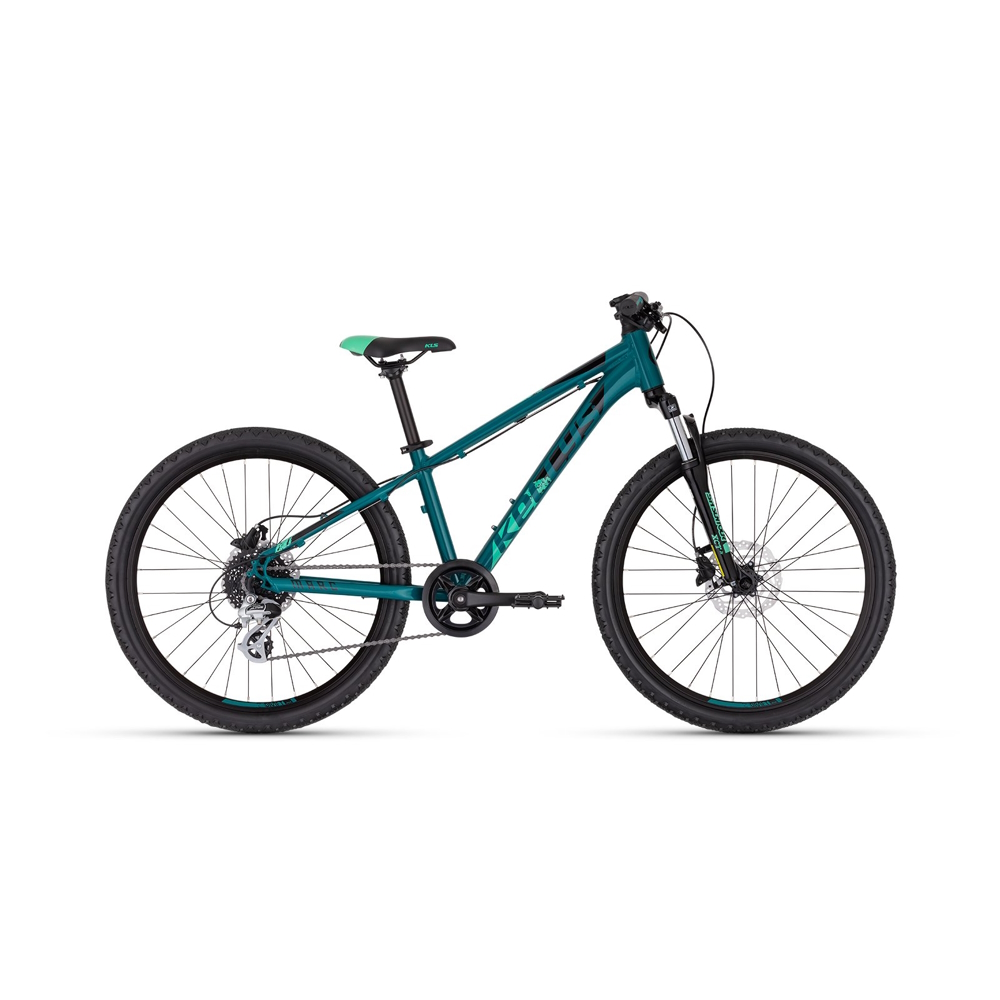 Junior kerékpár KELLYS MARC 90 24" - model 2025  Zöldeskék  12,5" (125-145 cm) akciós termékkép 1