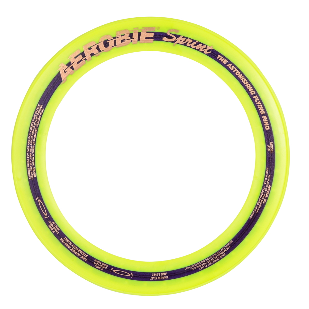 Kör alakú frizbi Aerobie SPRINT sárga