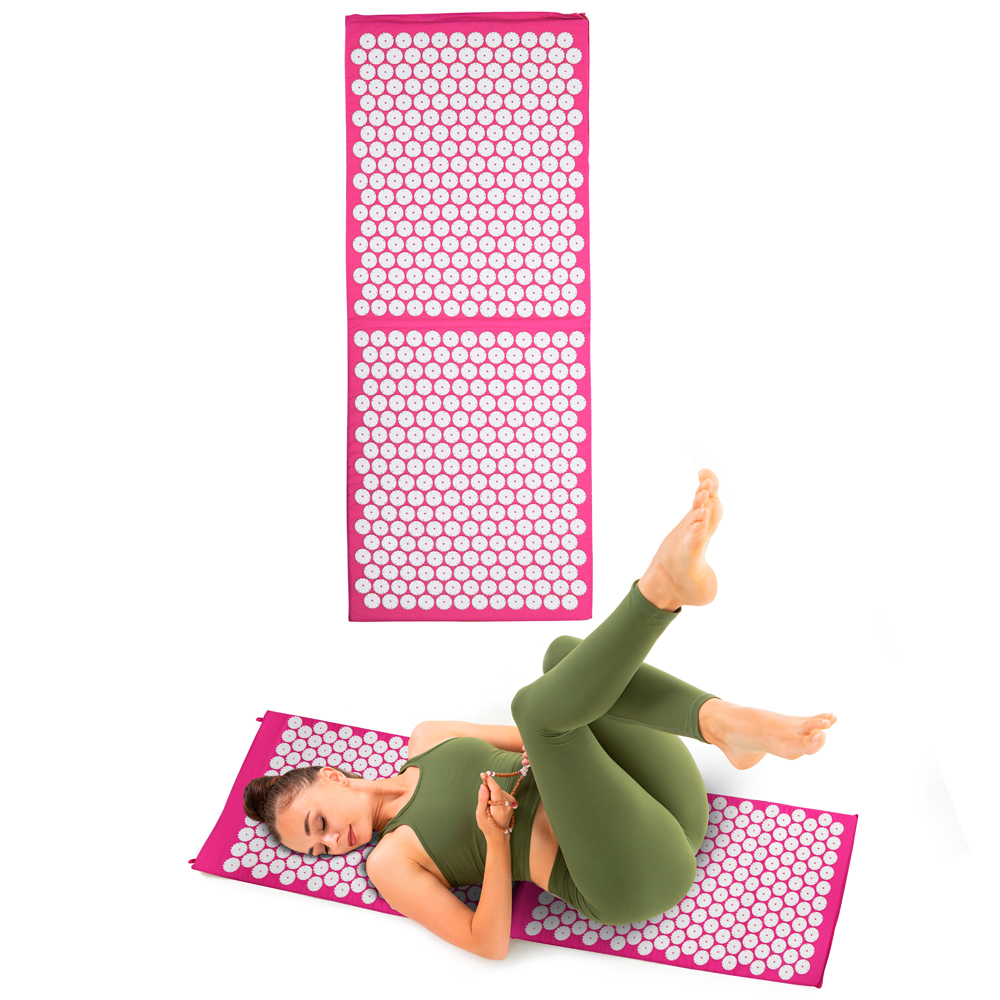 Akupresszúrás matrac inSPORTline AKU-1000 125 x 50 cm rózsaszín