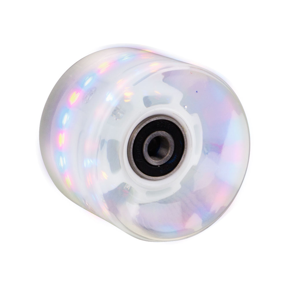 Műanyag gördeszka világító kerék 60*45 mm ABEC 7 csapágyakkal rózsaszín termék 2. képe