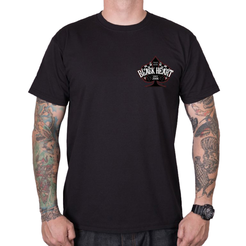 Póló BLACK HEART Chopper Race fekete L termék 2. képe