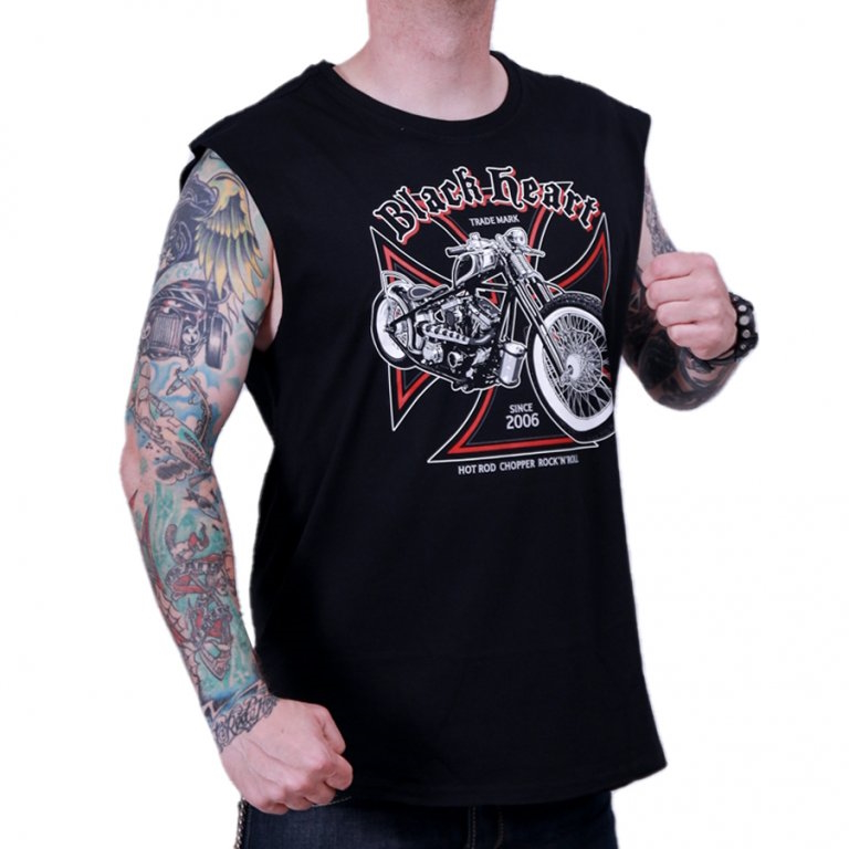 Ujjatlan trikó BLACK HEART Grinder fekete M termék 2. képe
