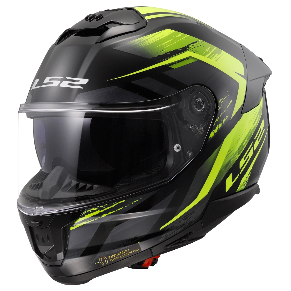 Bukósisak LS2 FF808 Stream II Fury Black H-V Yellow S (55-56) akciós termékkép 1