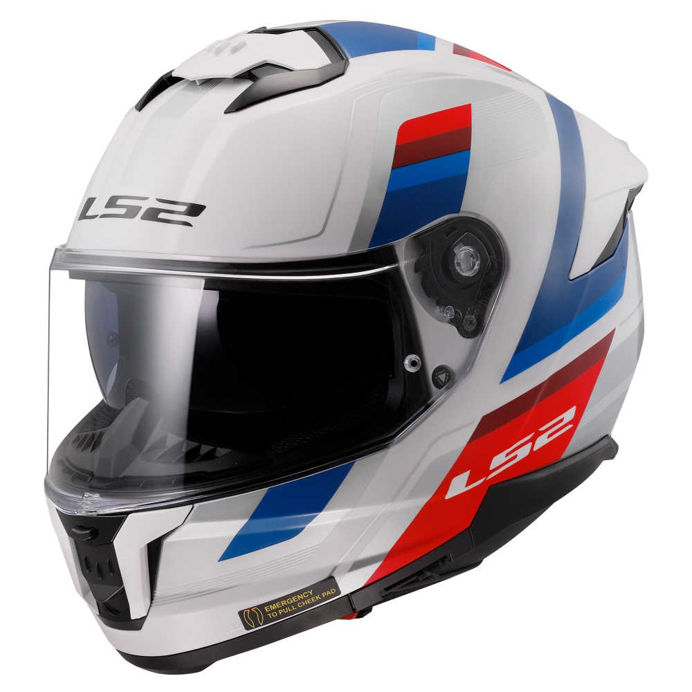 Bukósisak LS2 FF808 Stream II Vintage White Blue Red XS (53-54) akciós termékkép 1