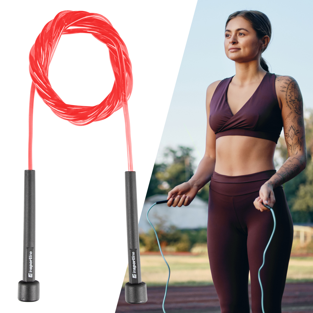 Ugrókötél inSPORTline JumpSpeed piros akciós termékkép 1