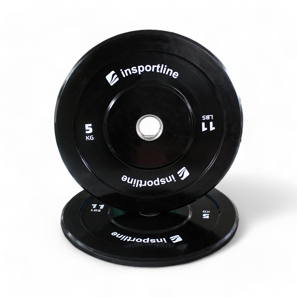 Gumis súlytárcsa inSPORTline Bumper Plate Lite 5 kg 50 mm termék 2. képe