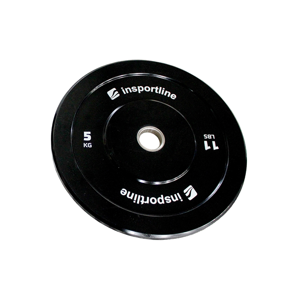 Gumis súlytárcsa inSPORTline Bumper Plate Lite 5 kg 50 mm akciós termékkép 1