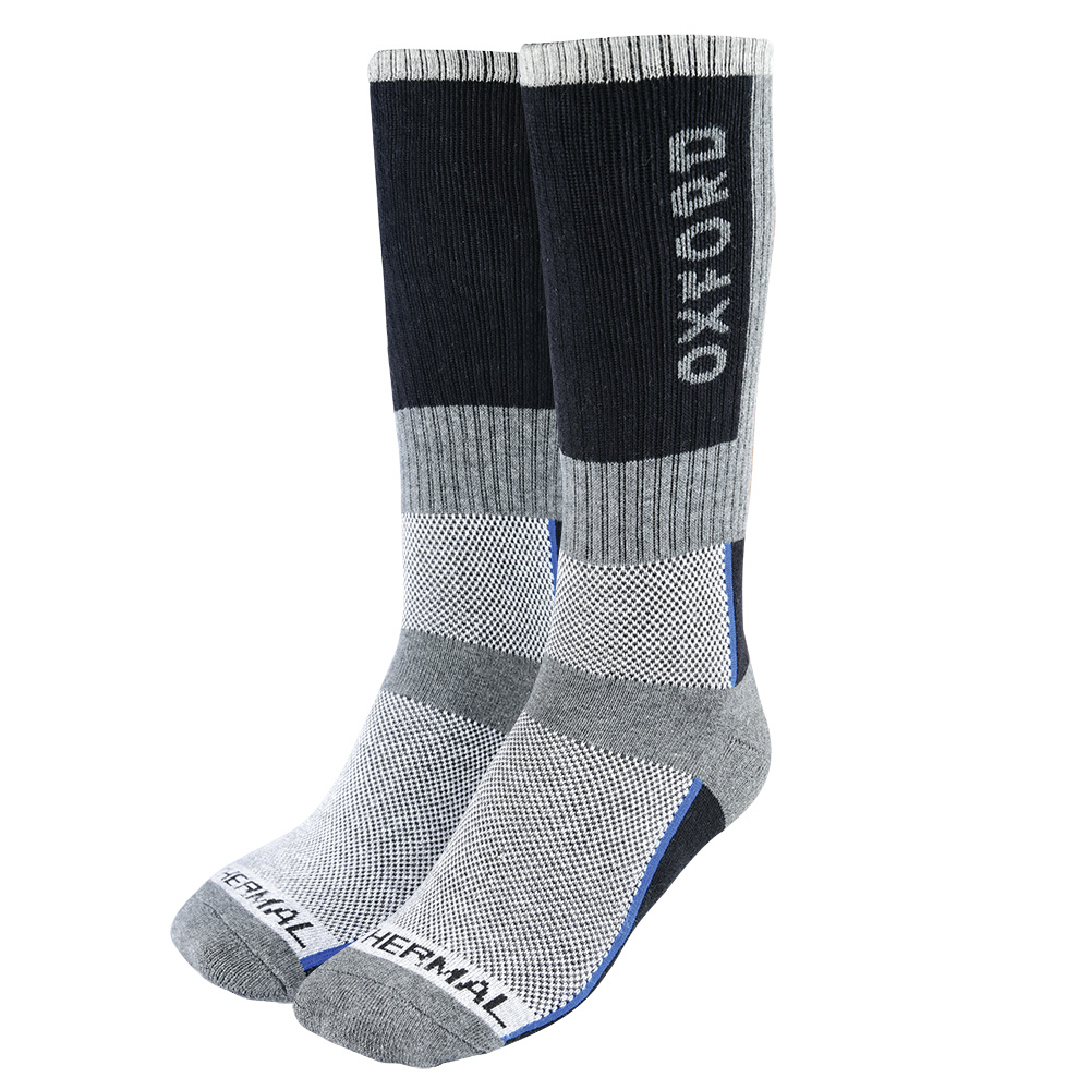 Zokni Oxford OxSocks Thermal Regular szürke/fekete/kék S (37-43)