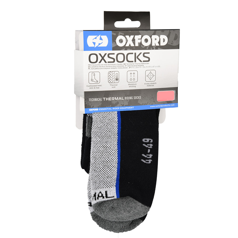 Zokni Oxford OxSocks Thermal Regular szürke/fekete/kék S (37-43) termék 2. képe