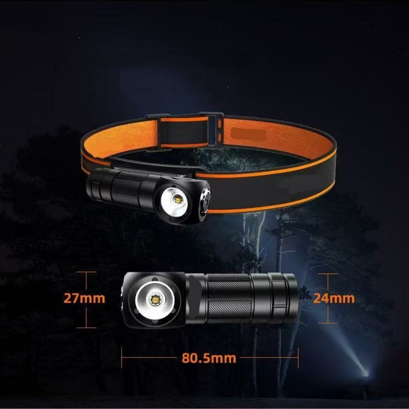 Multifunkciós fejlámpa inSPORTline Lumulti, mágneses, klipsz, rugalmas pánt, 1000 lumen, USB-C termék 2. képe