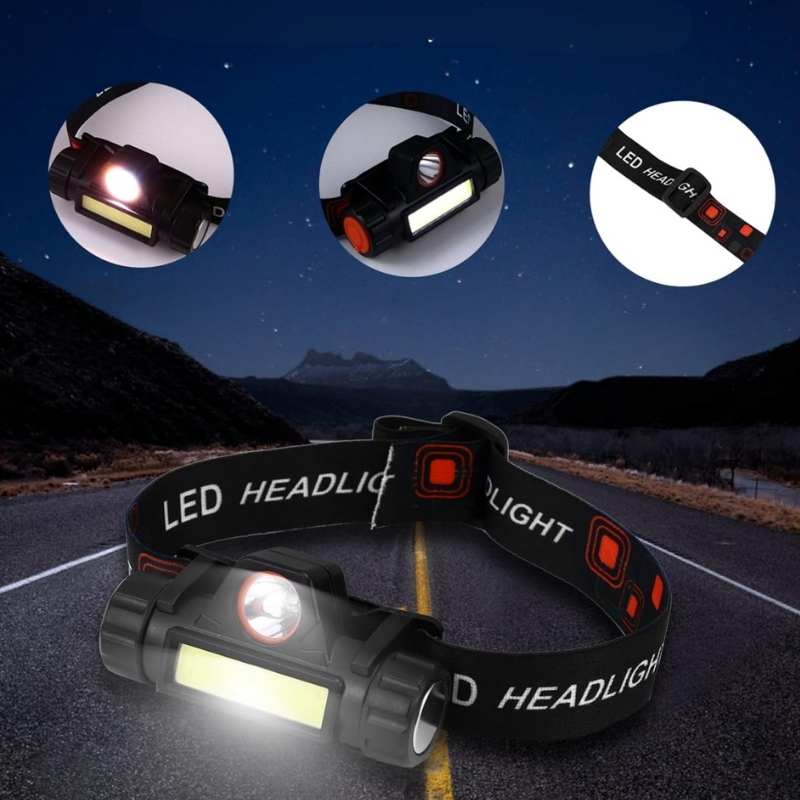 LED fejlámpa inSPORTline Lumeria, rugalmas pánt, kompakt, MicroUSB, 300 lumen akciós termékkép 1