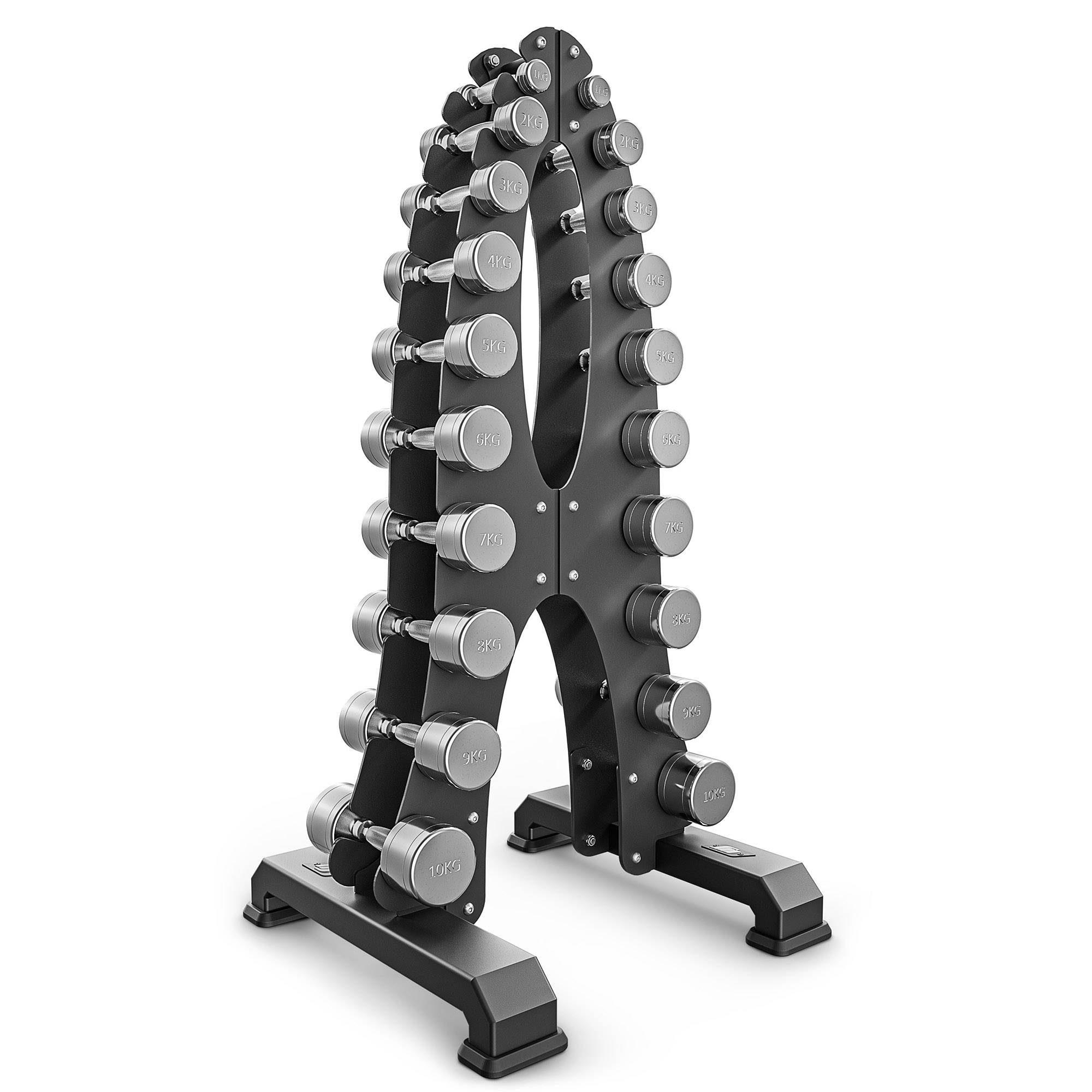 MARBO MP-S206 2.0 állvány króm súlyzókkal 1-10 kg akciós termékkép 1