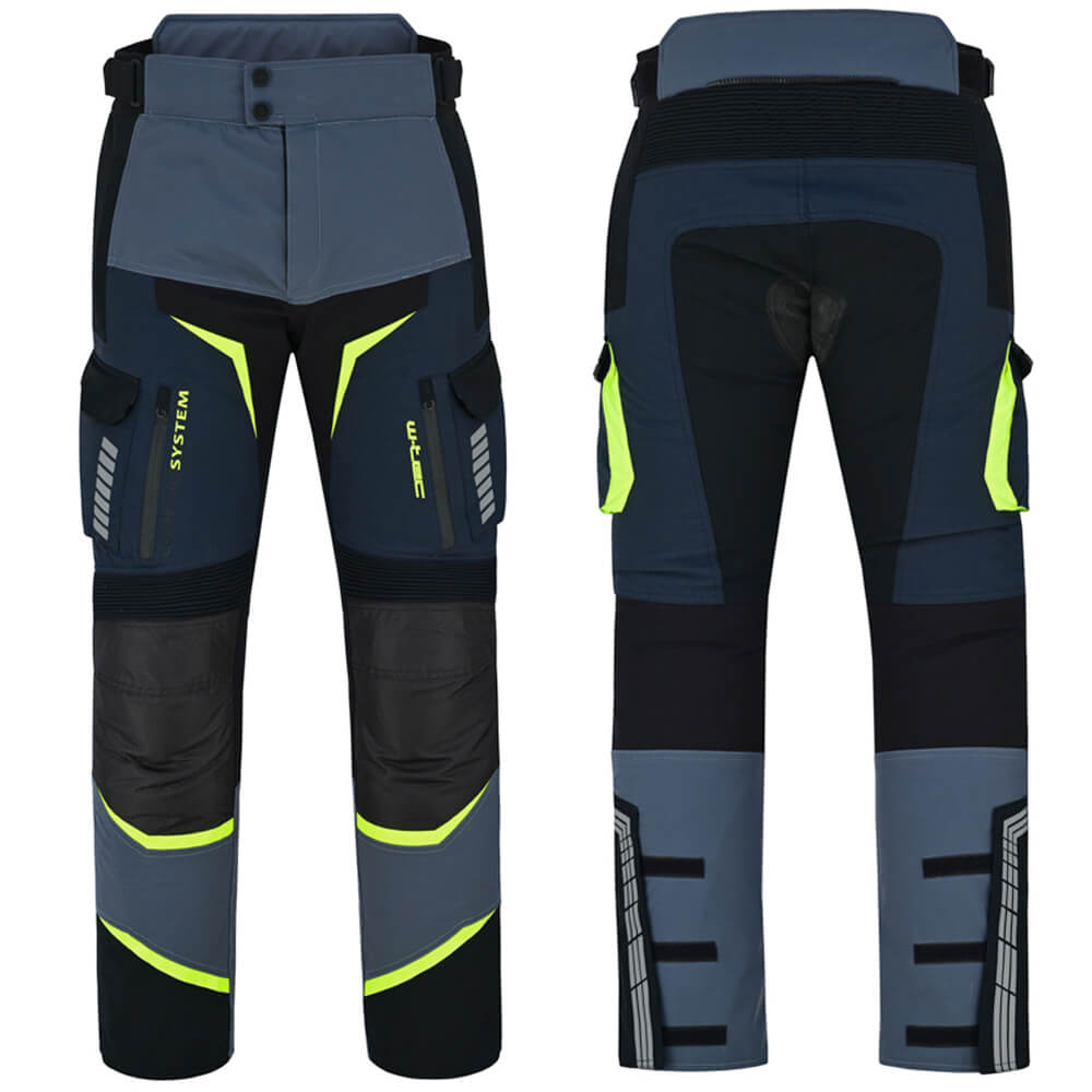 Motoros nadrág W-TEC Modock, víz- és szélálló, kivehető CE protektorok, Visionight fényvisszaverő elemek, csúszásgátló alkalmazás az ülőrészen
