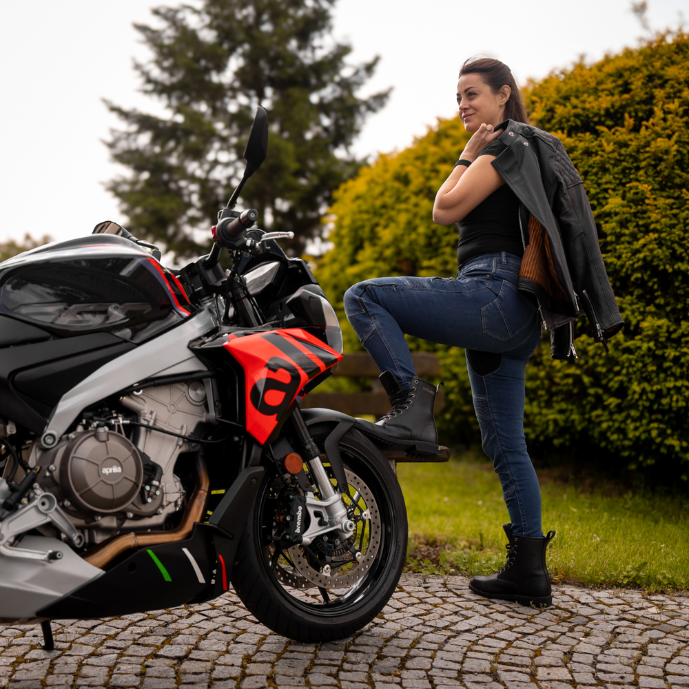 Női motoros farmer W-TEC Dynetis Lady kék XS termék 2. képe