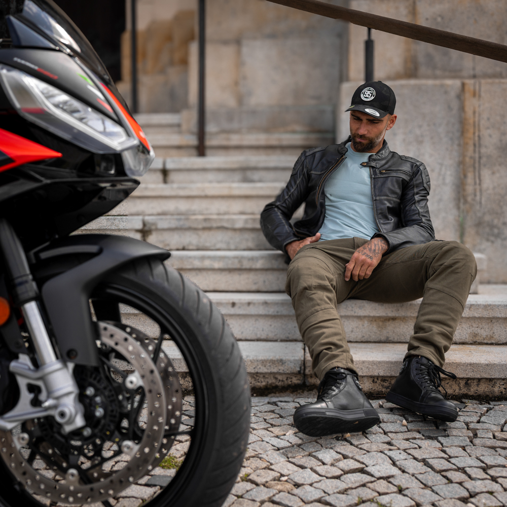 Motoros farmernadrág W-TEC Wallbridge Olive olivazöld 30/34 termék 2. képe