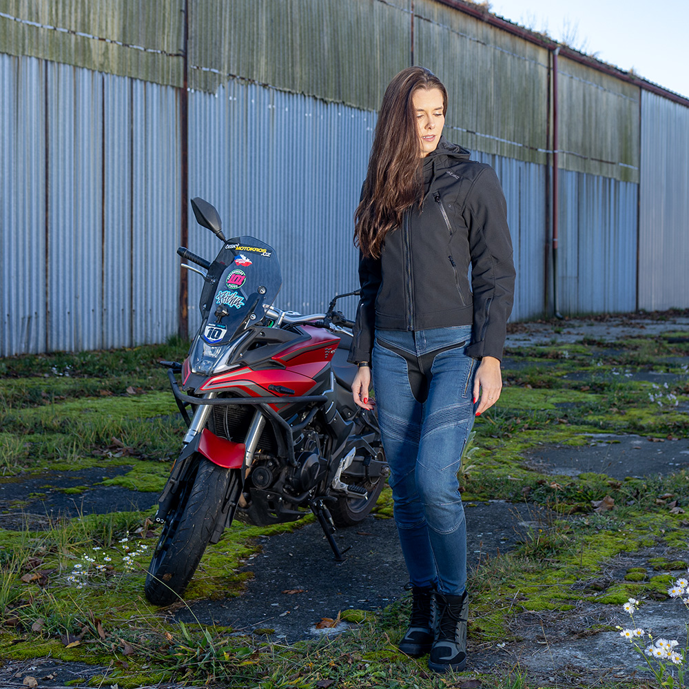 Női motoros farmer W-TEC Dynetis Lady kék L termék 2. képe