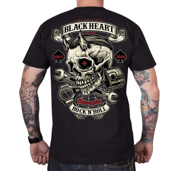 Póló BLACK HEART Liberty fekete M akciós termékkép 1