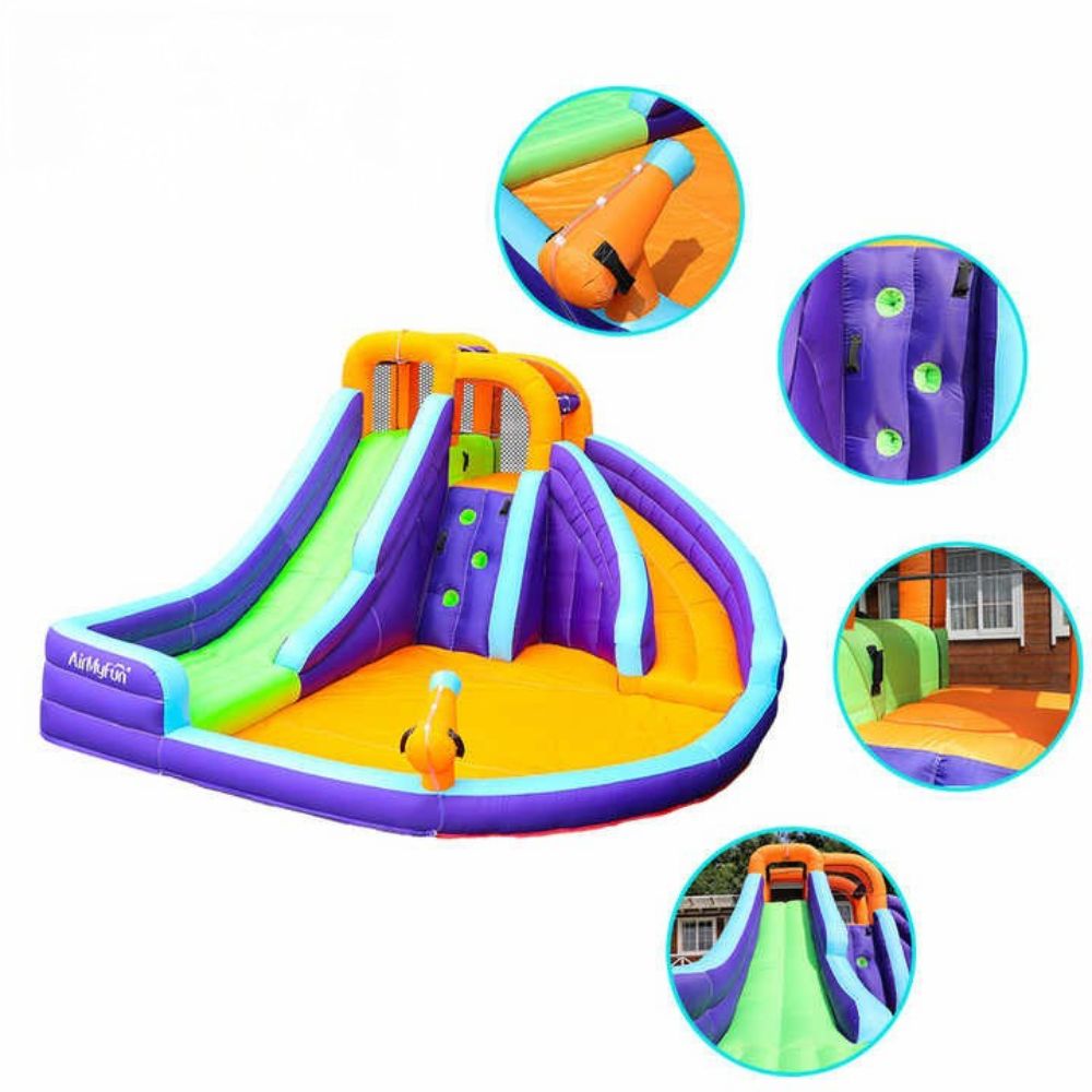 Felfújható ugrálóvár AirMyFun dupla csúszda 83006,420x365x225 cm, 3 személyes,135 kg teherbírás,beltéri és kültéri használatra termék 2. képe