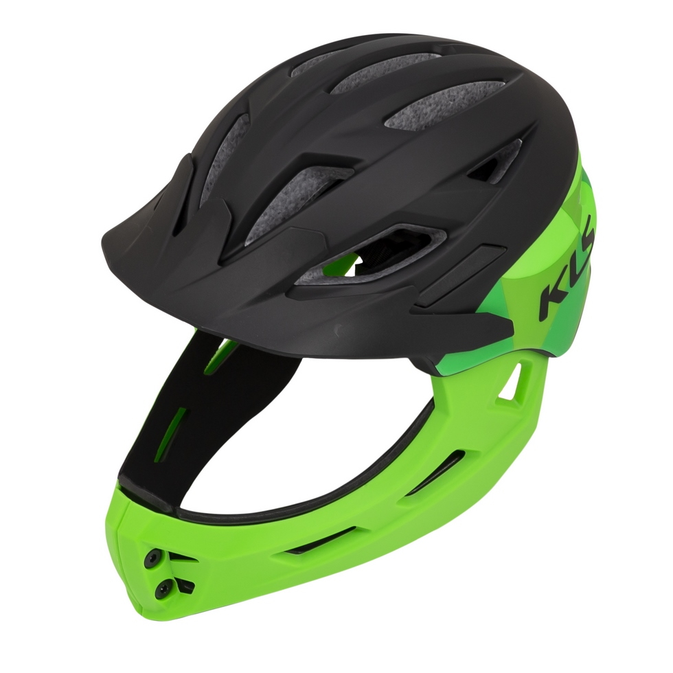 Kellys Sprout integrált gyermek sisak fekete-zöld XS (47-52)