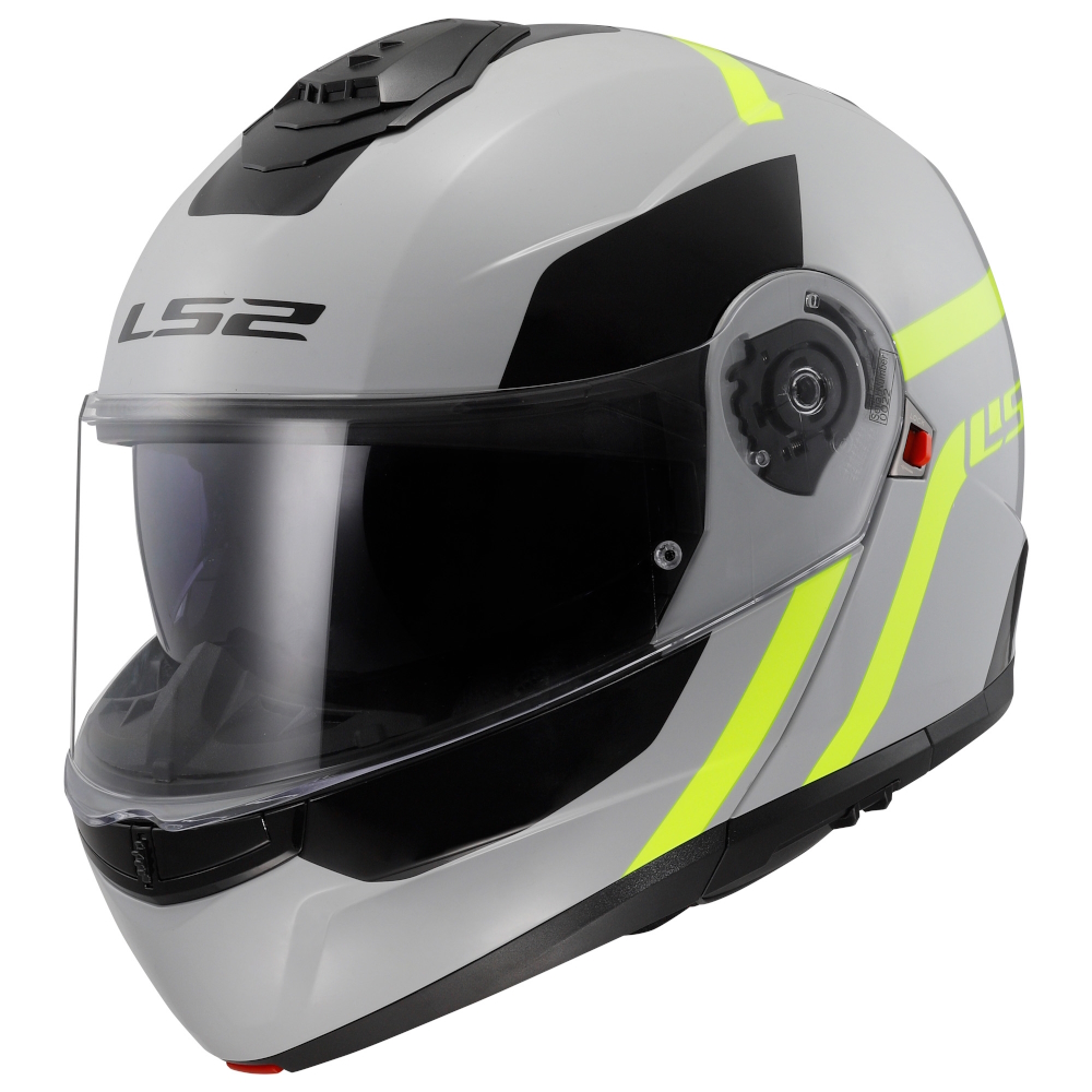 Flip-up bukósisak LS2 FF908 Strobe II Autox Grey H-V Yellow XS (53-54) akciós termékkép 1