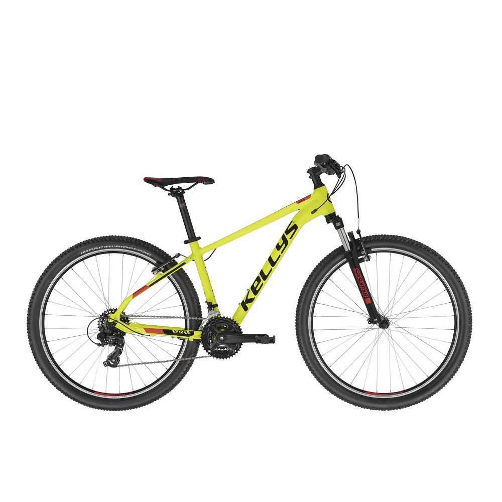 Hegyikerékpár KELLYS SPIDER 10 26" - modell 2022 XXS (13,5", 138-155 cm) Neon Sárga akciós termékkép 1