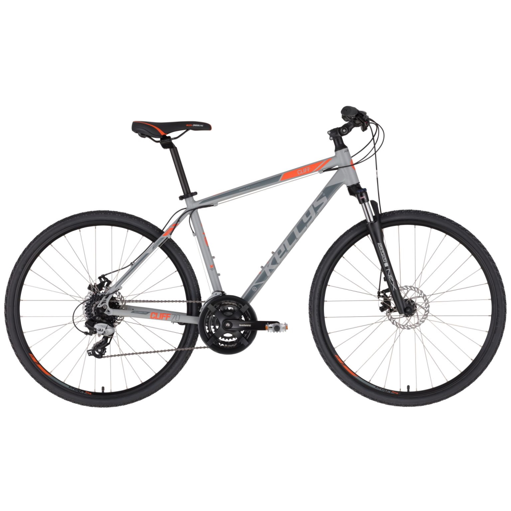 Férfi cross kerékpár KELLYS CLIFF 70 28" - modell 2022 L (21", 175-190 cm) szürke akciós termékkép 1
