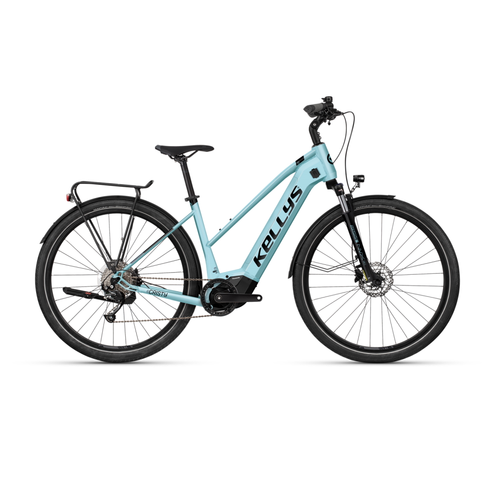 Női trekking elektromos kerékpár KELLYS E-Cristy 30 28" 7.0 S (16", 157-170 cm) égszínkék akciós termékkép 1