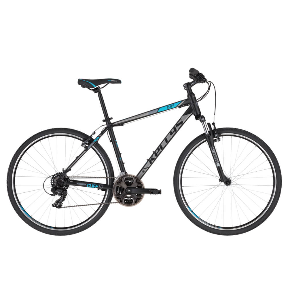 Cross kerékpár KELLYS CLIFF 10 28" - 2022  fekete-kék  S (17", 155-170 cm) akciós termékkép 1