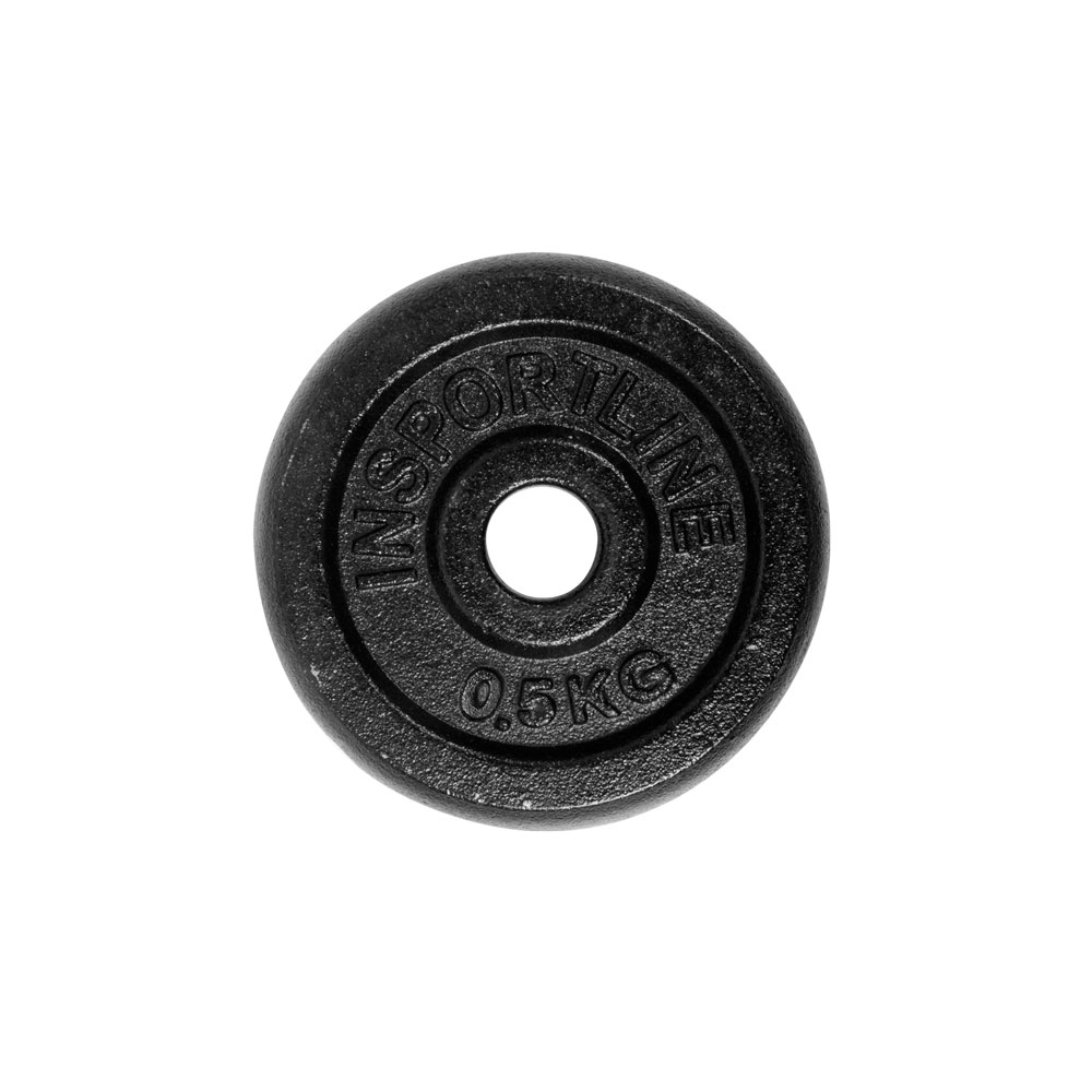 Öntöttvas súlyzótárcsa inSPORTline CastCzech 0,5 kg 30 mm, nedvességálló felületkezelés, 95 mm átmérő akciós termékkép 1