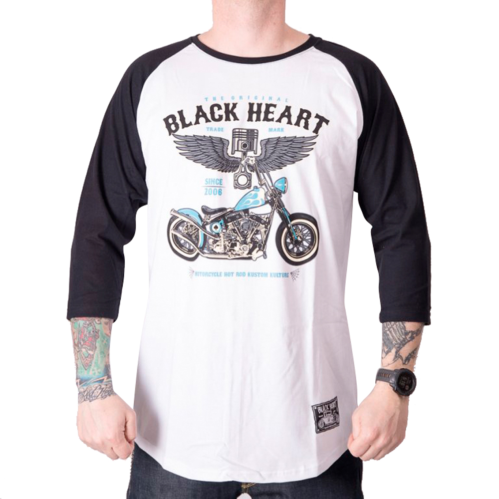 Hosszú ujjú felső BLACK HEART Blue Chopper RG fehér XL