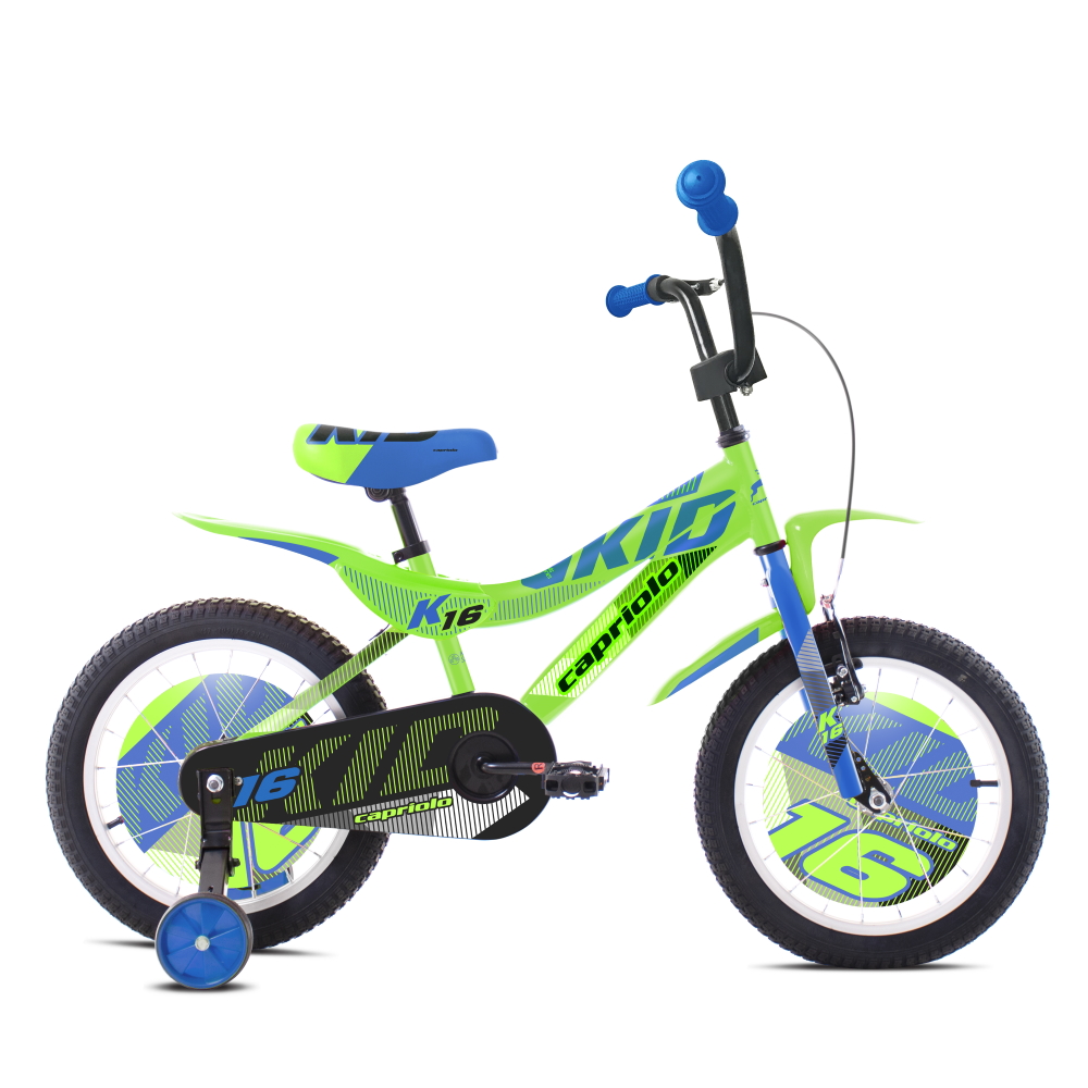 Gyerek kerékpár Capriolo Kid 16" 6.0  kék-lime  9" (114-132 cm) termék 2. képe