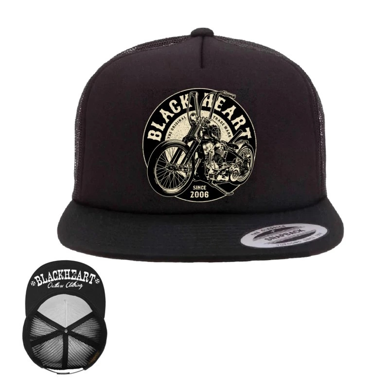 Snapback sapka BLACK HEART Chopper Trucker BLK fekete akciós termékkép 1