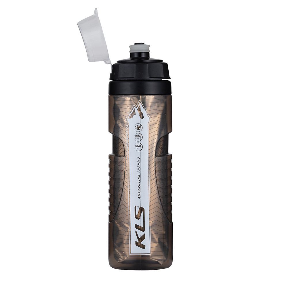 Termo kerékpáros palack Kellys Antarctica 022 0,65 l Faszén Fekete termék 2. képe