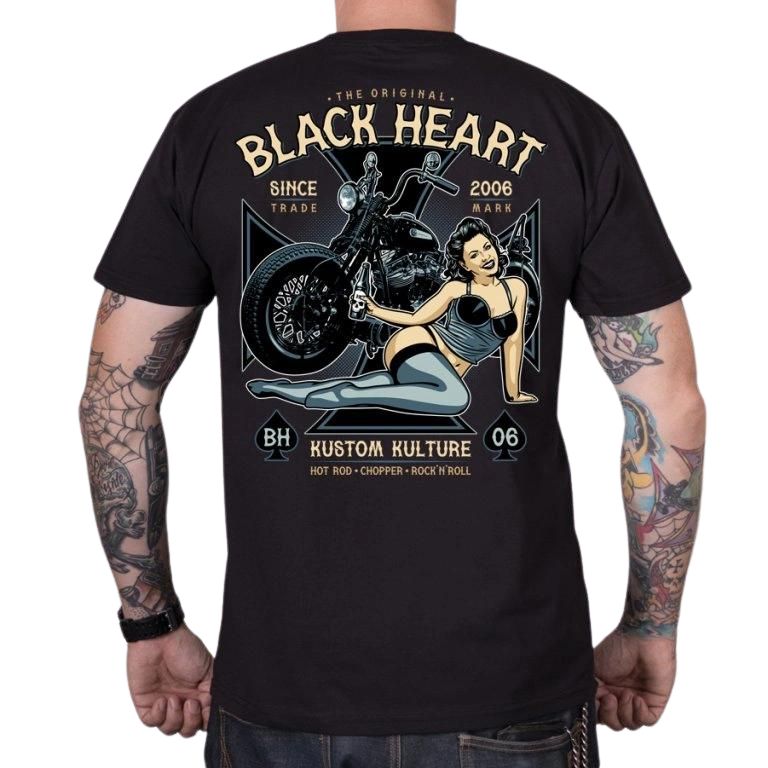 Póló BLACK HEART Ava fekete M akciós termékkép 1