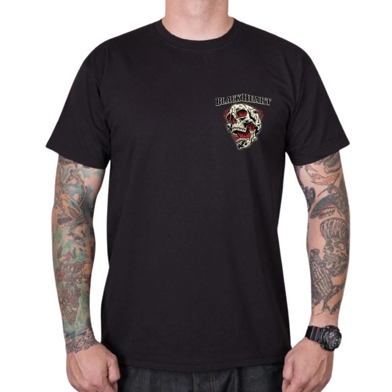 Póló BLACK HEART Flame Piston fekete M termék 2. képe