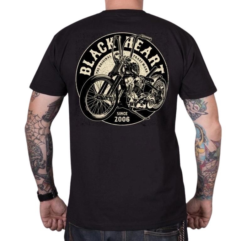 Póló BLACK HEART Chopper King fekete M akciós termékkép 1