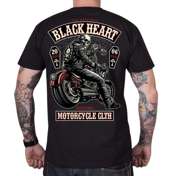 Póló BLACK HEART Coffin fekete M akciós termékkép 1