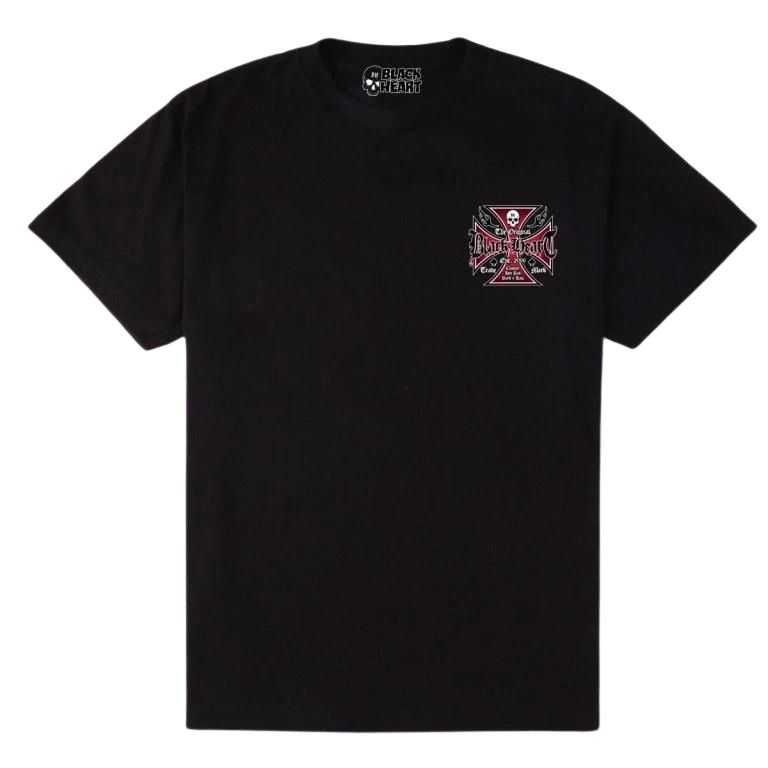 Póló BLACK HEART Heart Cross fekete M termék 2. képe
