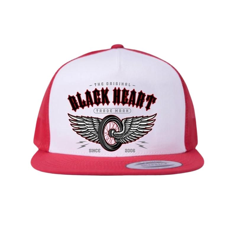 Snapback sapka BLACK HEART Wings Red Trucker akciós termékkép 1