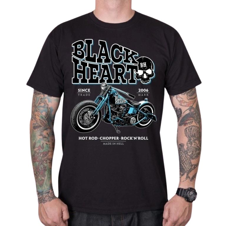 Póló BLACK HEART Blue Bobber fekete M akciós termékkép 1