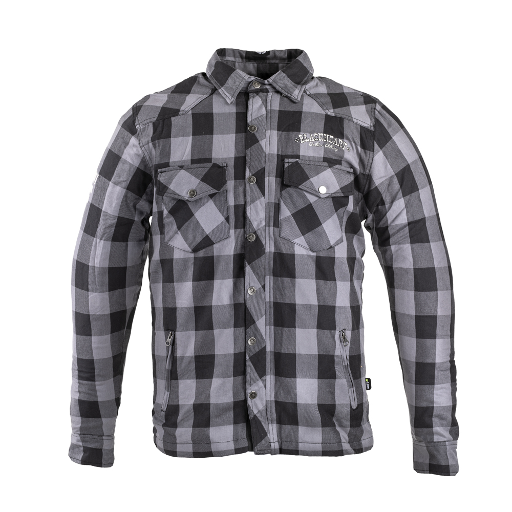 Flanell ing W-TEC Black Heart Reginald aramiddal szürke-fekete 3XL