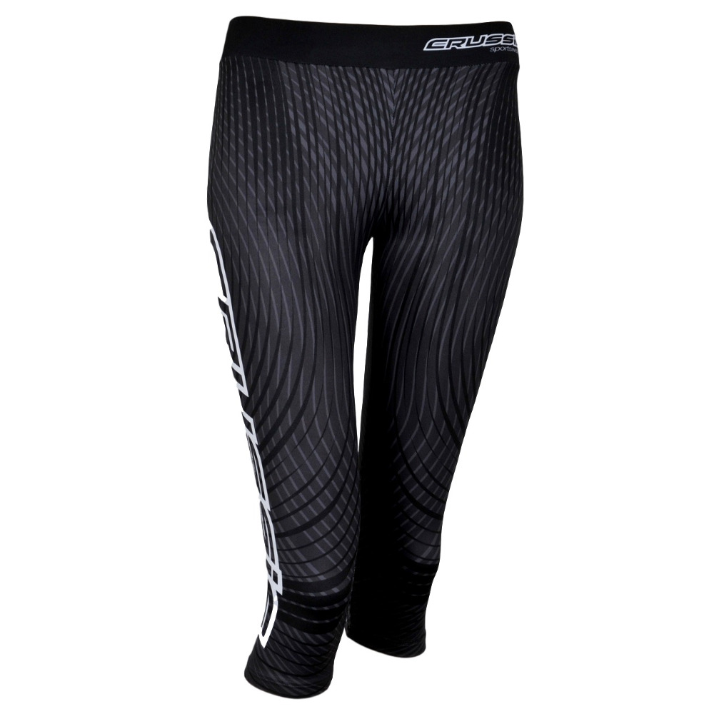 Női leggings 3/4 CRUSSIS fekete  fekete  S termék 2. képe
