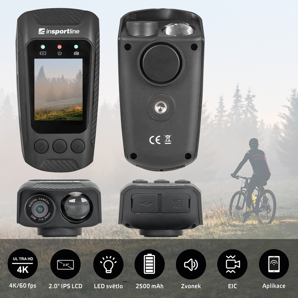Outdoor kamera 3v1 inSPORTline ActionCam Pro termék 2. képe