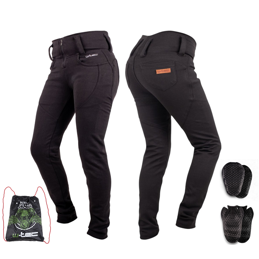 Női motoros leggings W-TEC Wombutta fekete S akciós termékkép 1